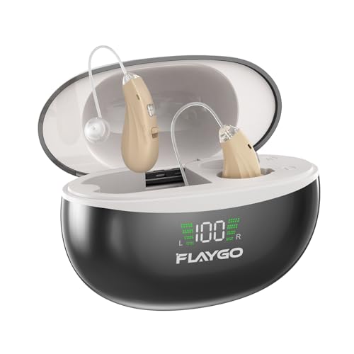 Flaygo Rechargeable Hearing Aids for Seniors - 16-Channel Digital Chip...