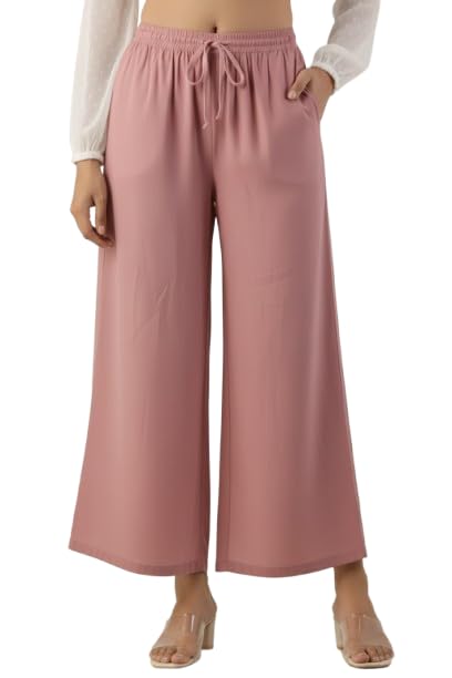 Image of Moirai Super Soft Viscose Rayon Palazzo Pants for Women Relaxed & Regular Fit Solid Palazzo for Women & Girls Casual Ethnic Wear