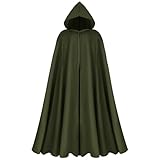Renaissance Cloak with Hood Cape Medieval Hooded Cape for Men Women Halloween Witch Elf Costume Cosplay