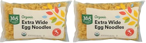365 by Whole Foods Market, Organic Extra Wide Egg Noodles, 16 Ounce (Pack of 2)