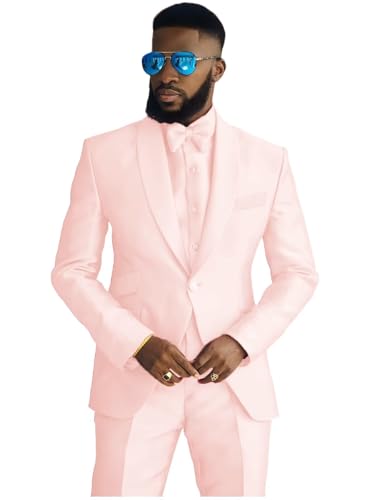 Fashion Satin Suits for Men Shawl Lapel Prom Tuxedos 2 Pcs Coat Trousers Regular Fit Blazer Pants for Evening Party