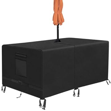 outdoor table cover with umbrella hole and zipper