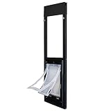 Dragon Pet Door for Horizontal Windows | Innovative Two-Piece Flap System | Easy to Install Durable