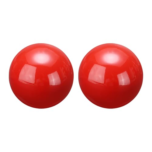 QUARKZMAN 2 Piezas de Bola Decorativa de Globo Que Observa 2 Pulgadas 51mm Esfera de Jardín Bola Hueca Pulida, Bola de Globo de Acero Inoxidable sin Costuras, Globo de Espejo Suave, Rojo