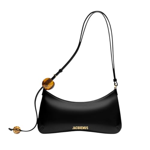 Jacquemus Le Bisou Perle Shoulder Bag Women’s Leather Style BAW00057AC01C01-990 Black