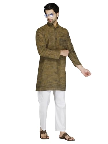 Image of Men's Khadie Cotton Relaxed Straight Kurta