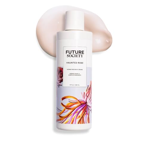Image of Future Society Haunted Rose Body Lotion - Luxury Smoky Floral Scented Body Cream with Notes of Pepper, Rose, Amber & Sandalwood - Moisturizes & Replenishes Dry Skin - Hydrating & Perfumed Lotion 8oz