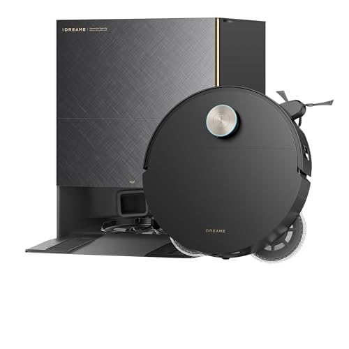 DREAME X60 MAX Ultra Complete Robot Vacuum Cleaner and Mop, Upgraded X50 Series, 3.13 Inch (8 cm), Ultra-Thin Design, 35,000 Pa Suction, Self-Emptying and Recharging, Self-Cleaning Mop