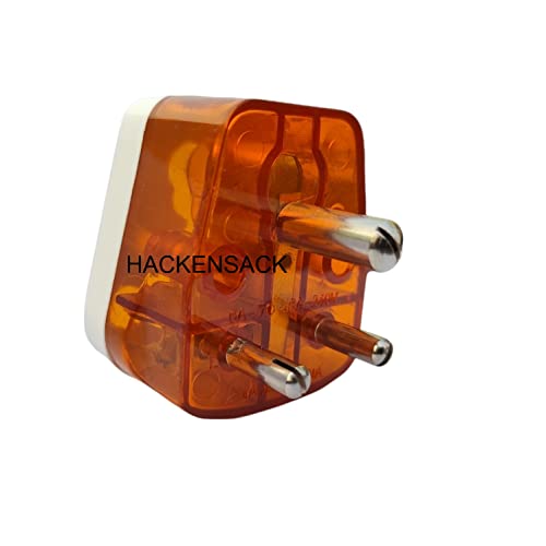 Image of Hackensack Smart Conversion Plug 6A to 15A (Polycarbonate) Heavy Duty Converts 6 Amp to 16Amp Current, 3 Pin Universal Socket 240V for All Types of International Plugs (White) (2)