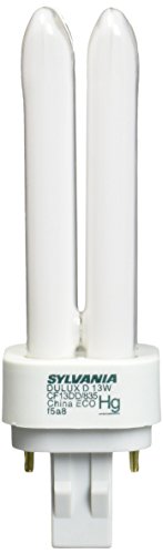 Sylvania 21118 Compact Fluorescent 2 Pin Double Tube 3500K, 13-watt