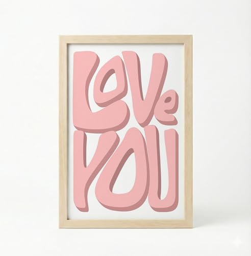 Image of BLINKART Typography Aesthetic Modern Art Walls With Frame | Natural Wood Texture | Living Room Bedroom Office Wall Decoration | Poster Home Decor Frames Wall Bedroom | 12x8 Inches (D567)