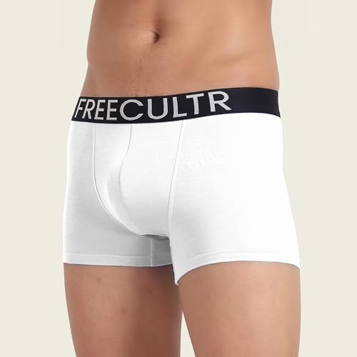 Image of Freecultr Organic Cotton Elastane Stretch Underwear for Men Breathable Comfortable Trunks Innerwear Sweat Absorbing Undergarments with Ultrasoft Waistband