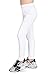 looksy Leggings da bambina, lunghezza alla caviglia, in cotone, tinta unita, unisex, taglie 2-13 anni, bianco, 10 anni