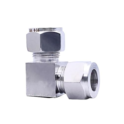 Raccord tube à virole coudée 12mm en acier inoxydable 304 pour tuyau à 90 degrés pack de 10 pièces
