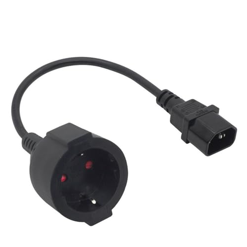 YCYUYUFUNS UPS PDU Power Extension Kabel IEC 320 C14 Stecker auf Schuko Eurostecker CEE7/4 Buchse Adapter Power Cable PDU Kabel