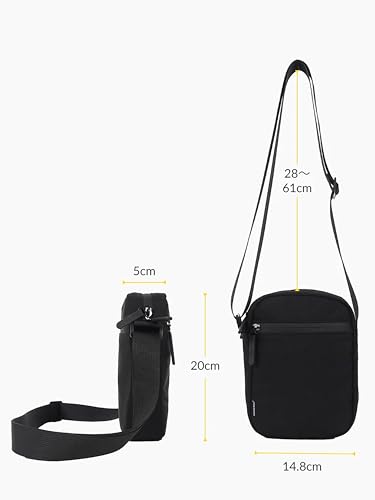 Image of URBAN WOLF Small Sling Bag - Water Resistant Mini Crossbody Travel Bag for Men & Women, Anti-Theft Chest Bag with Waterproof Zippers for Phone, Passport, and Everyday Use