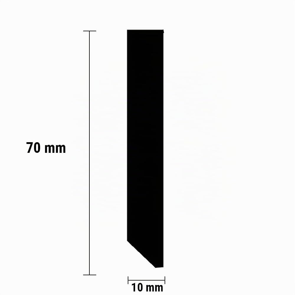 PROVISTON Plinthe 10 x 70 x 2440 mm MDF Hydro Prépeint Plinthe AV lot de 10