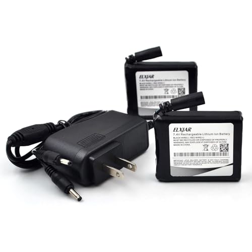 YUTSUJO (2-Pack) 7.4V 3000mAh Rechargeable Li-Po Battery with Switch and Charger Replacement for...