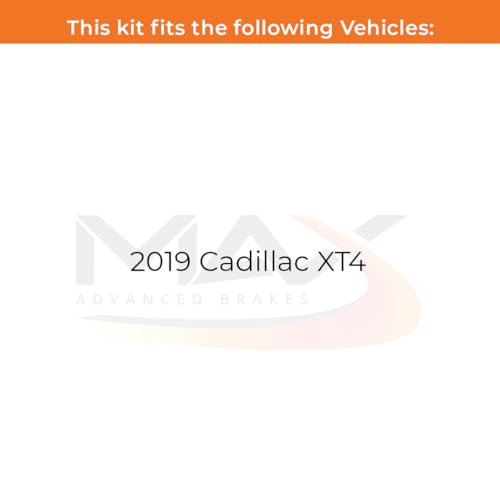 Image of Max Advanced Brakes Front & Rear Brake Kit Compatible With 2019 Cadillac XT4 Replacement Premium OE Disc Brake Rotors and Ceramic Brake Pads
