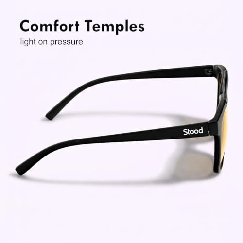 Image of Stood Techy Serie Sunglasses |Rounded Square | UV Protected | Matte | Double Metal Bridge | Medium | Men & Women | SG-STD0021