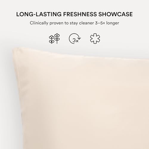 Image of Clementine Sleepwear Essentials Organic King Size Pillowcase Champagne Sunset | Two-Tone Bamboo and Silver Ion Silk for Acne-Prone Skin, Anti-Aging, and Hydrated Hair and Skin