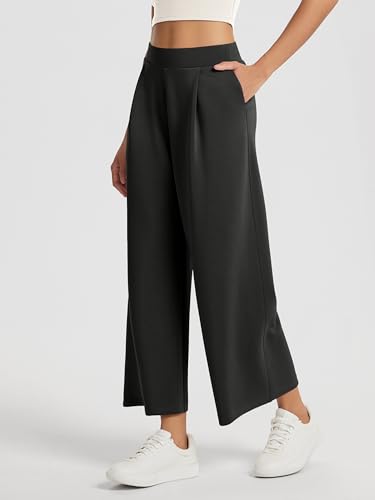 ODODOS Modal Soft Wide Leg Cropped Pants for Women High Waist Casual Relaxed Pants with Pockets-25 Inseam2