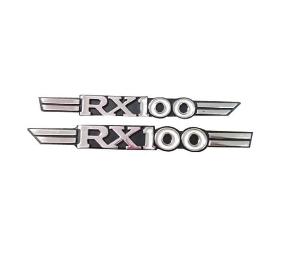 Side Monogram Compatible with RX 100 cc | Set of 2, Chrome Finish-image-48