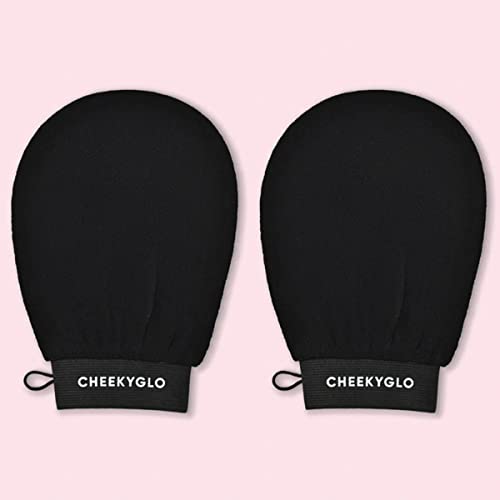 LKUH CheekyGlo Exfoliating Glove, Cheeky Glow Exfoliating Glove (Black 2PCS)