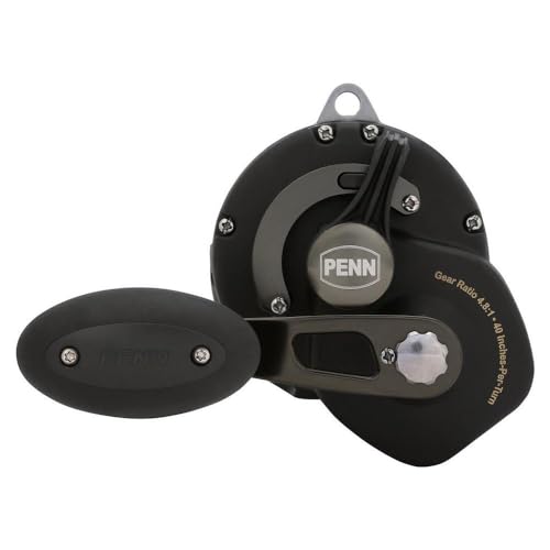PENN Squall II Lever Drag Fishing Reel, Size 60, Graphite Body and Sideplates, Stainless Steel Main and Pinion Gears - Image 3