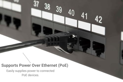 Cable Ethernet Cat6 10 ft Negro con Conectores RJ45 miniatura 6