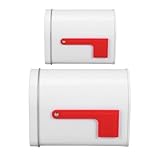 NUOBESTY 2 Stück Weißer Kleiner Briefkasten aus Weißblech mit Vintage Design Vielseitige Spardose für Valentinstag und Geschenkbox für Geschäftige Haushalte