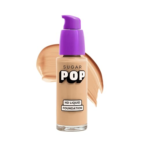 Image of SUGAR POP HD Liquid Foundation with SPF 30 | Lasts upto 16hrs | Full Coverage | Water-Resistant | Matte Finish | 30ml - 11 Apricot