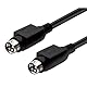 Fazvncv Lautsprecherkabel mit 4-poligem DIN-Stecker für R1700BT R1600TIII Lautsprecher, Hi-Fi-Sounddraht, Metallabschirmung, ABS-Gehäuse