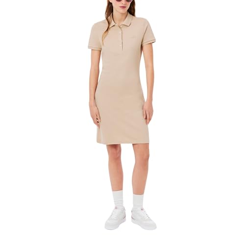 Image of Lacoste Women's Slim Fit Stretch Petit Pique Polo Dress