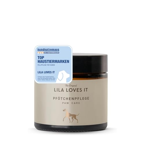 Pfotenbalsam für Hunde – mit natürlichen Inhaltsstoffen, beruhigt und schützt die Haut, stärkt die Widerstandskraft der Pfotenballen, PFÖTCHENPFLEGE von LILA LOVES IT, 60 ml