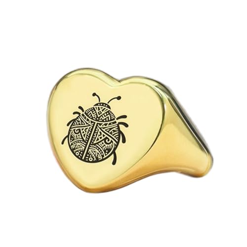 Bague coccinelle en cœur argent 925 contre les allergies de peau