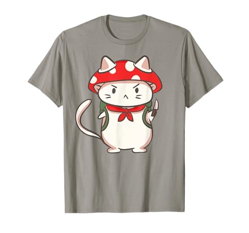 Mushroom Cat - Cute Kawaii Anime Aesthetic Japanese Camiseta