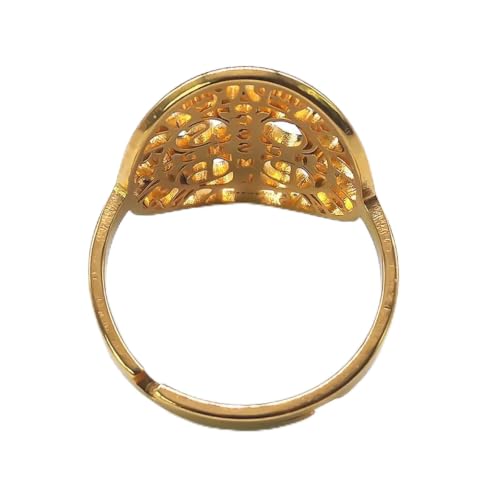 Bague Saint Benoît pour femmes en acier croisé style église