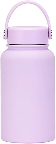 Botella térmica de acero inoxidable de gran capacidad, portátil, ligera, con asa, sin BPA, doble capa, aislada, para niños, niñas, mujeres, hombres