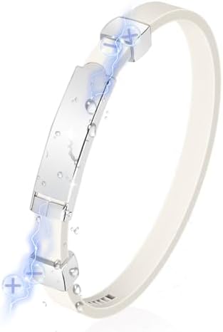 （09:30時点） [Oldstar] 静電気除去 ブレスレット レディース 2025年【2粒強化モデル ゲルマニウム】 シリコン ブレスレット 静電気防止グッズ 静電気軽減 磁気 スポーツ サイズ調整可能 防水 軽量 秋冬乾燥季節対応(ホワイト)