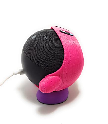 Suporte Echo Dot 5a Geração Modelo Pokémon Kirby Rosa Choque
