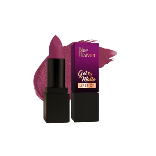 Image of Blue Heaven Get Matte Lipstick, Long Lasting, Light Weight Lipsticks for Women, Moisturizing Matte Lipstick for Women - 501P, 4g