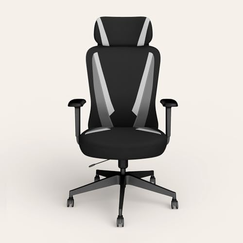 Image of Interio by Godrej Camo High Back Fabric Ergonomic Gaming Chair (Black Mint) 1-Year Warranty, 3D Armrest, Adjustable Lumbar and Height