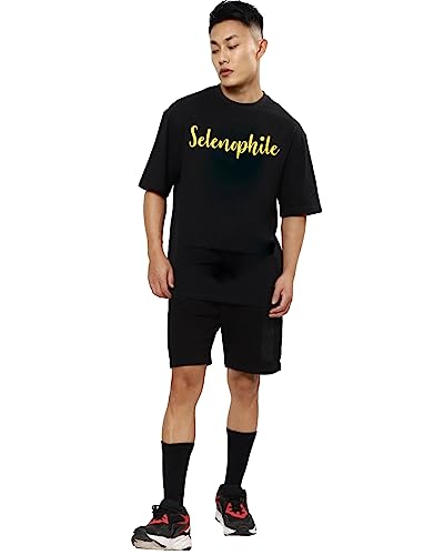 Image of Mens Oversized Printed Half Sleeve Branded Cotton T-Shirt for Mens || Back Printed t Shirts for Men || Oversized t Shirts for Men