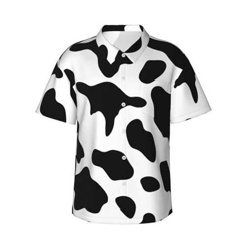 Chemise hawaïenne boutons et manches courtes motif vache