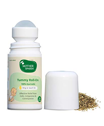 Image of Mother Sparsh Tummy Roll On For Baby, Colic Relief, Constipation and Indigestion With Hing & Saunf | 100% Ayurvedic - 40ml (Pack of 3)