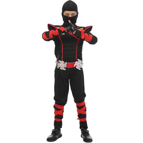 Satkull R-XX00 Ninja Costumes Boy Ninja Costume Set Kids Halloween Ninja Costumes Ninja Halloween Cosplay Dress Up thumb #1