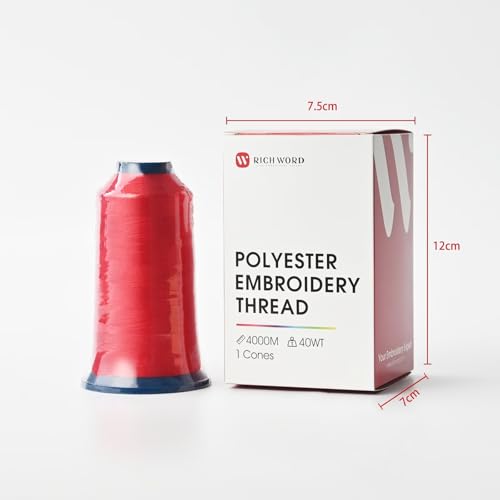 Poolin Richword Embroidery Thread 4000M 40Wt Polyester Thread For All Commercial & Domestic Embroidery Machines 0402 thumb #7