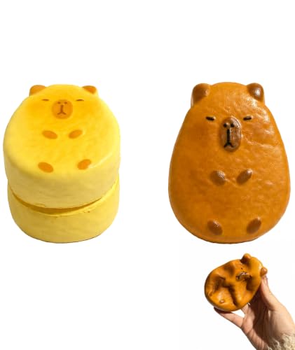 Image of Taba Squishy, Squishy, Taba Squishy Capybara Toy, Random Style Capybara Cake Shape Squishy Toy, Cute Fidget Toy and Desk Toy for Office Workers and Students