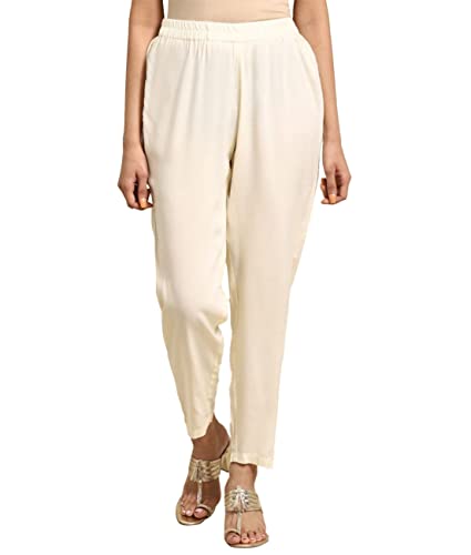 Image of rangita Women Rayon Solid Ankle Length Straight Pant